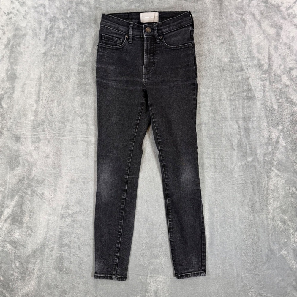 Everlane Skinny Ankle Jeans Women's Size 24‎ Black Denim Pants